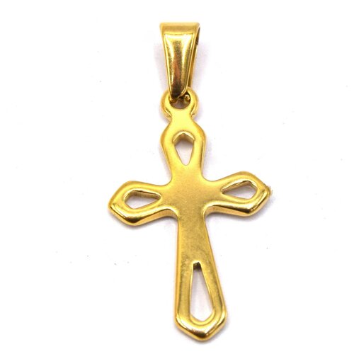 X1 croix or en acier inoxydable - crucifix