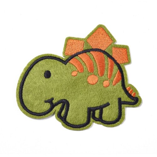 X1 ecussons patch thermocollant dinosaure vert