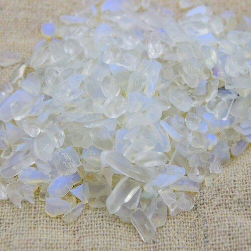 50g minuscule puces  opaline non percés, 2~8x2~4 mm petites roches translucide , cristal pierre cailloux, g