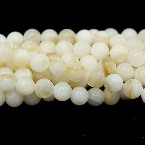Perles coquille d'eau douce 6 mm ronde -  20 unités -