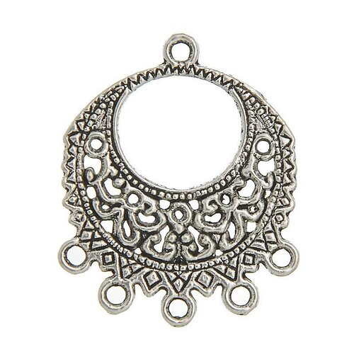 10 connecteurs chandelier rond ethnique 34mm*27mm - 25a