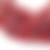1 chapelet de perles en verre à facettes électrolytique forme rondelle 4mm rouge