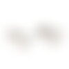 6 clips d'oreilles acier inoxydable argent platine