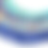 40 perles heishi de jaspe impérial 6x3mm couleur vert, bleu ciel, bleu marine, violet