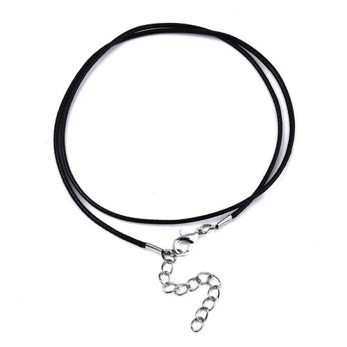 X10 cordons pour création de collier, avec des fermoirs noir, 17.12 pouce (43.5 cm)
