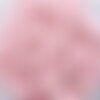 Perles en porcelaine émaillées rondes rose  ~6mm- lot de 20 unités