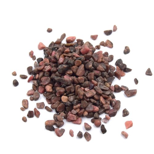 50 g de puces de rhodonite non percé sachets, inclusion résine
