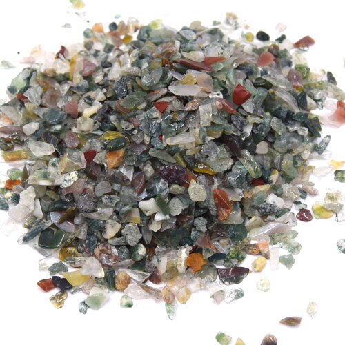 Puces de pierre agate indienne non percé sachets - lot de 25g