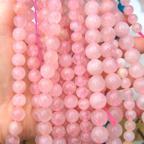20 perles de quartz rose 4mm/6mm/8mm/10mm/12mm