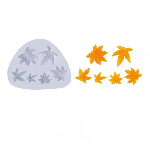 Moule feuilles en silicone pour fabrication de bijoux en résine uv, époxy et polymère