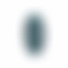 1 grand cabochon oeil de chat 40x30mm ovale en verre bleu paon,