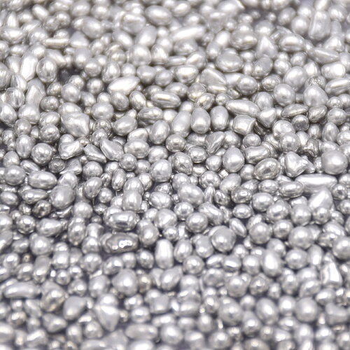 45g rocaille argent en verre plaqué fgb, non percé