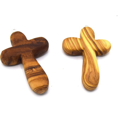 X1 croix en bois d'olivier fabriqué façon artisanale croix chrétienne
