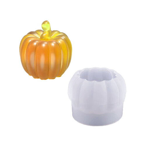 X1 moule  silicone citrouille 3d, halloween, automne, résine uv et bougie