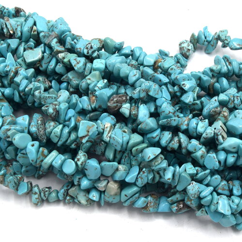 100 perles turquoise chips pierre de gemmes chips