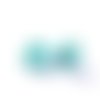 Perles acryliques "esprit d'été" | citrouille doré strié & turquoise (lot de 50)