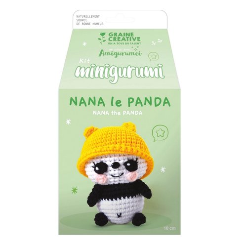 Kit minigurumi “nana le panda” à crocheter – créez votre peluche adorable