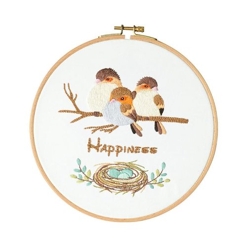 Kit point de croix débutant “oiseaux " (sans cerceau)