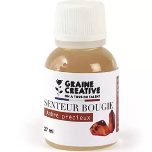 Parfum pour bougie ambre précieux 27 ml- graine créative france