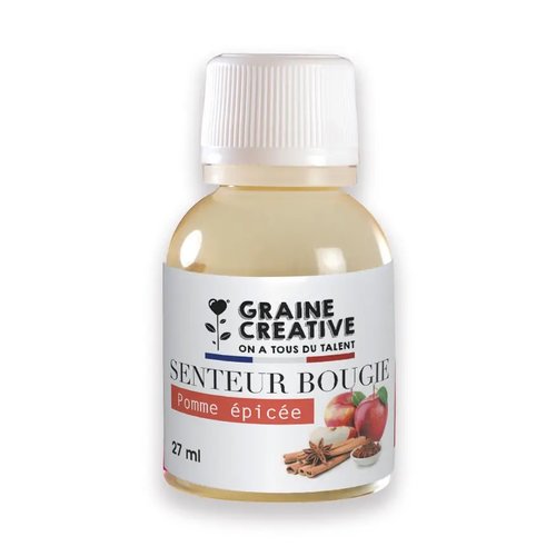 Parfum pour bougie pomme épicée 27 ml graine créative france
