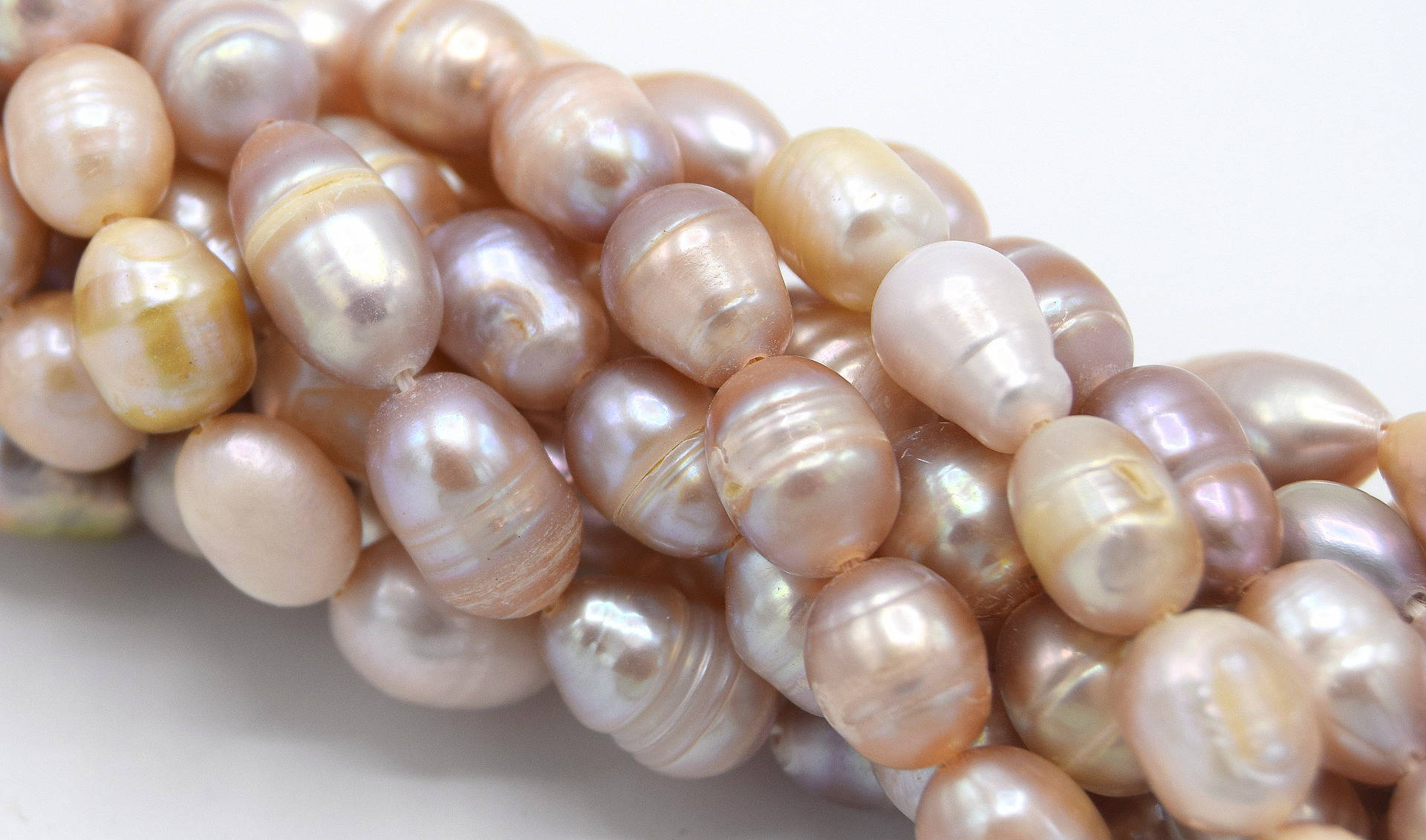 Perles d'eau douce oignon Grade b 4~5 mm perle de nacre coquillage - Lot  de 20/50 perles ou 1 chapelet