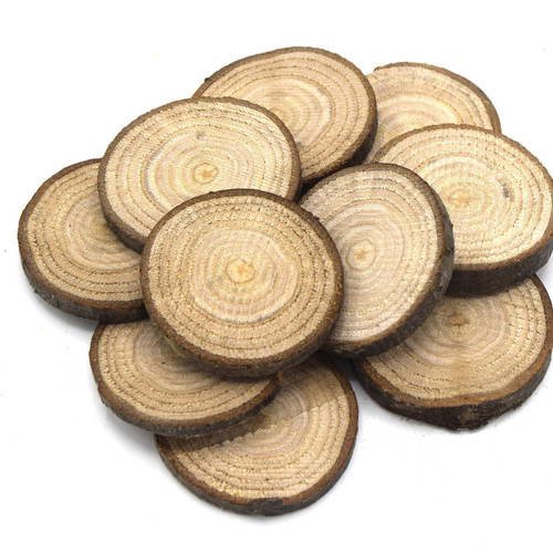 X5 rondelles de bois pour décoration en bois ø30~45 