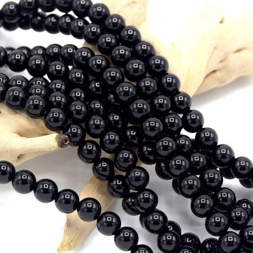 10 perles agate noire 8mm grade a  pierre naturelle ronde,perle de gemmes agate