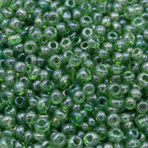 15g perles de rocaille verre ronde 2mm vert transparente 12/0 