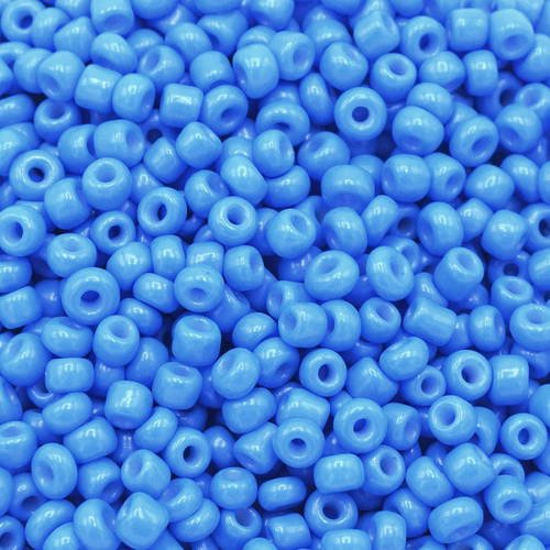 15g  perles de rocaille verre ronde 2mm multicolore bleu océan  pr016 