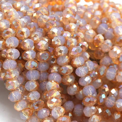 Lot De 35 Perles En Cristal Autrichien à Facettes - 6x4 Mm - Pour Création De Bijoux DIY - Sans Marque