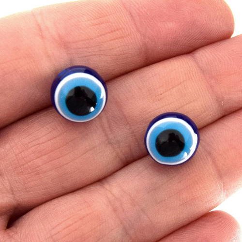 40 perles rondes oeil acrylique 10mm ccb201606 