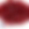 20 perles à facettes cristal verre octogonale rouge rubis 6x4mm pfo014 