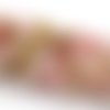 X20 perles tigerskin givré rondes 8mm - perles de gemmes rose