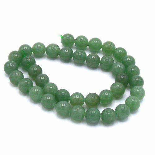 10 perles 10mm aventurine pierre naturelle ronde vert jade   pgav201603 