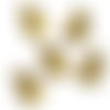 5 chapeaux de noël pendentifs métal doré antique  22x13mm bna201602p 