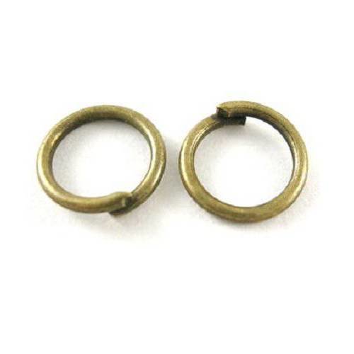 100 anneaux de jonction bronze 6mm ep. 0.7 ab201603 