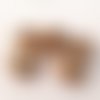 5 perles tête de mort beige lampwork 14mm pvl2016023 