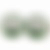 2 cabochons rond en verre avec images arbre de vie vert 20mm ref ci201605 