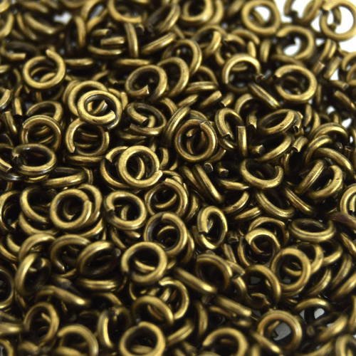 100 anneaux de jonction bronze 3mm ep. 0.7 ab201601 