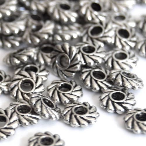 20 perles intercalaires fleur argent tibétain 5x5x1.5mm  pia201606 