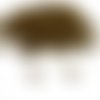 80 crochets boucle d'oreille métal bronze  18mm sbo201604 
