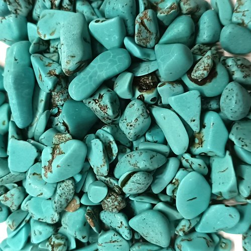 90grs minuscule puces turquoise synthétique non percés, 3~9x1~4mm roches turquoise