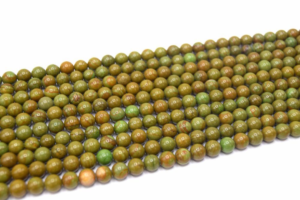 X20 perles sésam naturelles ø 8mm vert, gemstone rondes - Un grand marché