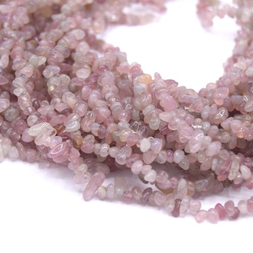 100 perles de quartz rose roulées