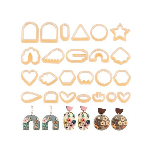 Kit de 24 emporte-pièces pour argile de polymère – formes assorties