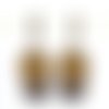 Clips d’oreilles bronze avec cabochons en résine * motifs seventies * 11
