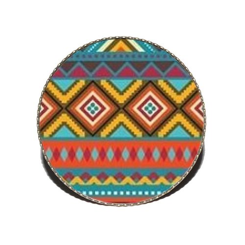 Bague bronze avec cabochon en résine * motifs navajo *
