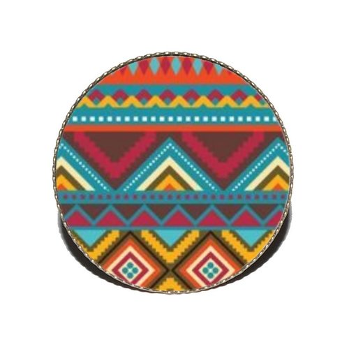 Bague bronze avec cabochon en résine * motifs navajo * 2