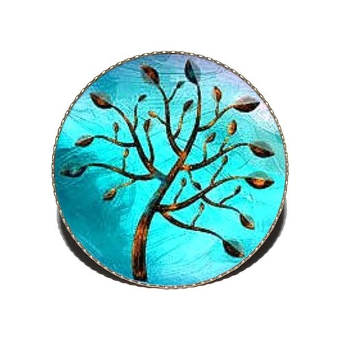 Bague bronze avec cabochon en résine * arbre merveilleux *