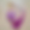 Porte-clé licorne violette pailletée personnalisable – prénom au choix – fait main